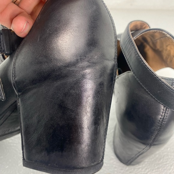 MATIKO Cut Out Buckle Black Leather Ankle Boot Womens 7 - Picture 5 of 11